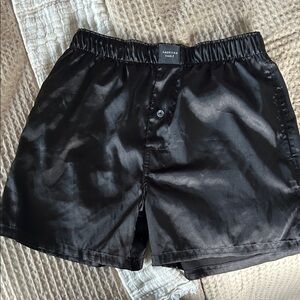 American Eagle Outfitters Glossy Black Men's Shorts